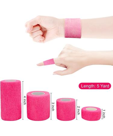6 Rolls Self Adhesive Bandage Wrap Tape Self Adherent Vet Wrap Tattoo Grip Tape Elastic Cohesive Bandage for Athletic Sports  Finger Wrist Swelling Sprains Assorted Colors 1 Inch x5 yard - Buy Online on GoSupps.com