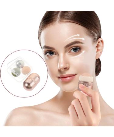 FRCOLOR Volcanic Stone Ball Beauty Massage Roller Set - Tighten & Refresh Facial & Eye Massagers - Oil Absorbing Pink Roller for All Skin Types - Buy Online on GoSupps.com