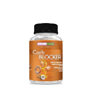 Healthy Fusion Powerful Fat & Carb Blocker | Slimming Action | Sugarlock Formula | Cocoa Seeds Orange Pulp & Chicory Fiber | Suitable for All Diets | 60U