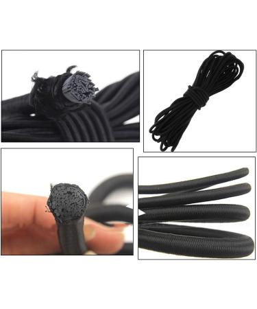 20pcs Plastic Cord Locks with 1/8-Inch 50ft Elastic Cord Heavy Stretch Round String  10Pcs Sing-Hole  10pcs Double-Hole Spring Toggle Stopper Slider Black (3mm-Black) - Buy Online on GoSupps.com