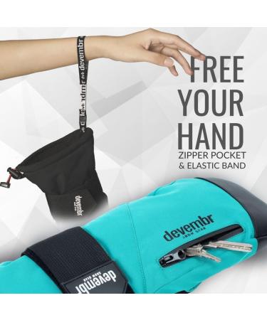 Devembr Waterproof Ski Mittens with Wrist Guards | Warm Snowboard Mittens in Teal (S/M/L) - Shop Now! - Buy Online on GoSupps.com