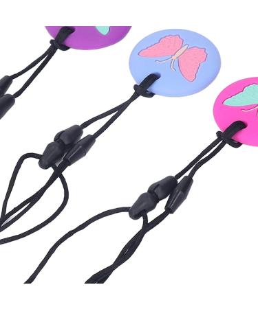 Buy Spyminnpoo Childhood Diseases Toys | 3Pcs Soft Silicone Chewing Chain for Babies - Portable Sweet Butterflies Pattern - Buy Online on GoSupps.com