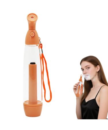Pulv risateur facial hydratant avec atomisation pour le visage - Vaporisateur manuel portable pour soins de la peau en voyage maison et camping Orange