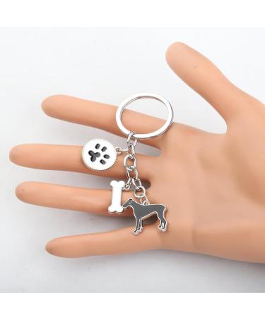 Ensianth Dog Keychain - Perfect Gift for Dog Lovers | Puppy Paw Print Keyring for Dog Owners | Ideal Gift for Mom & Dad - Buy Online on GoSupps.com