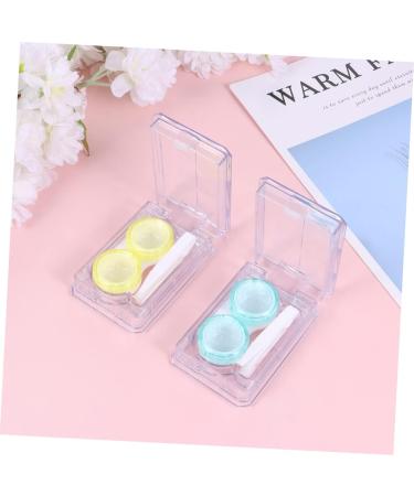 Partykindom Mini Colored Contact Lens Containers with Mirror - Japanese Style Cleaning Case (Set of 2) | 1.8x5cm - Buy Online on GoSupps.com