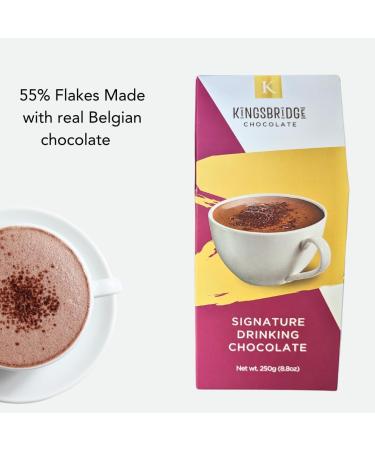 Kingsbridge 55% Dark Belgian Chocolate Luxury Hot Chocolate Flakes | 250g Dark Chocolate 1 Pack - Buy Online on GoSupps.com