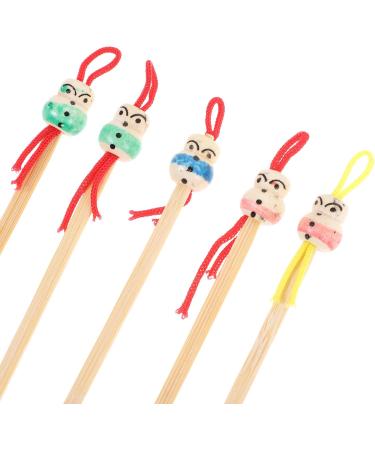 Holibanna 5pcs Ear Cleaning Tools with Lovely Doll Head Design Skid-Resistant Practical Earwax Removers for Personal and Family Use Natural Material Wax Removal Kit Random Color - Buy Online on GoSupps.com