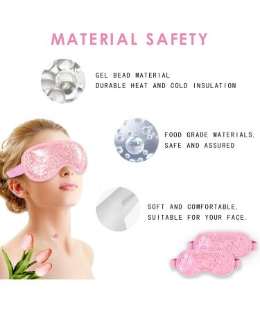 HiFineCare Cold&Hot Gel Bead Eye Mask for Puffy Eyes - Pink (2pcs) - Buy Online on GoSupps.com