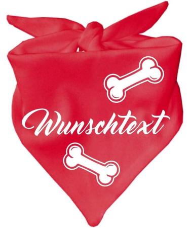 Personalized Red Dog Triangular Scarf - Custom Motif (55 x 18 cm) - International Shipping Available - Buy Online on GoSupps.com