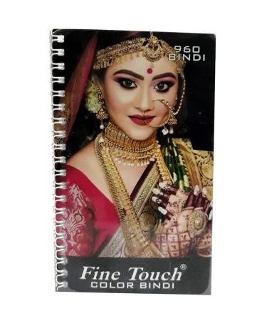 960 Velvet Plain Round Multicolored Bindi Book Booklet For Women & Girls (Bindi Book - Total 960 bindis