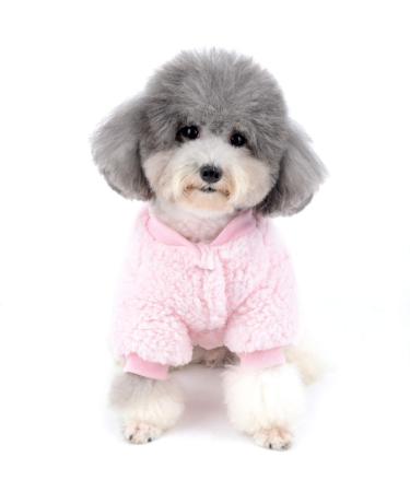 Zunea Winter Coat for Small Dogs - Fleece Warm Dog Sweater & Jacket for Puppies Chihuahuas & Cats - Pink XL - Perfect Pet Clothing for Boys & Girls - Buy Online on GoSupps.com