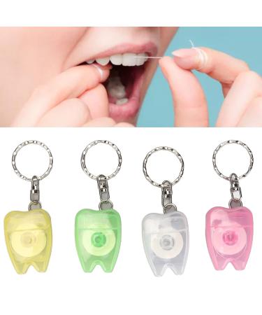 Portable Tooth-Shaped Dental Floss Keychain | Essential Oral Hygiene for Outdoor Use - Buy Online on GoSupps.com