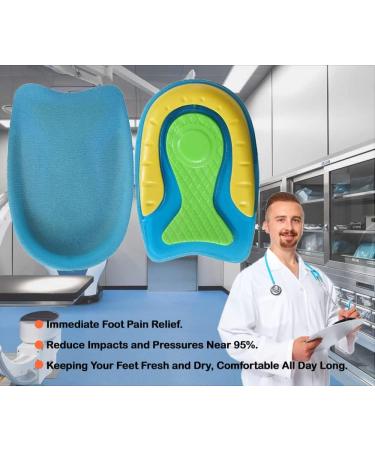 Men's Gel Heel Cups for Heel Pain Relief and Shock Absorption - Silicon Pads for Plantar Fasciitis, Bone Spurs - Size 6-12 - Buy Online on GoSupps.com