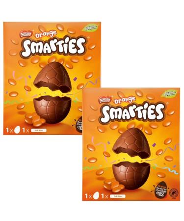 Easter Egg Bundle With Smarties Orange Milk Chocolate Large Easter Egg 188g (2 Pack)