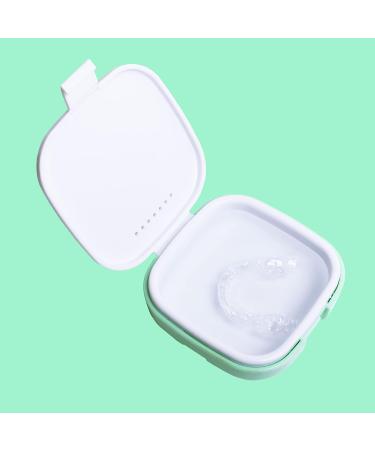 encase Dental Retainer Case with Dental Bath Dual Purpose Hygienic Denture Case for Storage and Immersion of Mouthguards Ortho Retainers + Dental Appliances (Beige) Brown - Buy Online on GoSupps.com