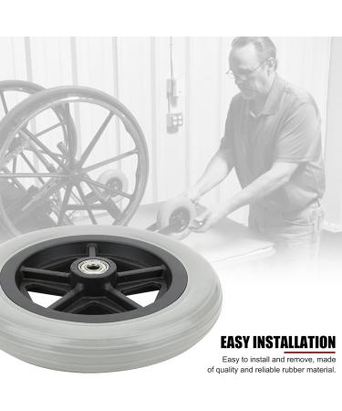 EVTSCAN Universal 7 Inch Anti-slip Rubber Wheelchair Front Caster Wheel Replacement 5 Spoke Rollator Wheel 264 Lb Weight Capacity for Elders Patients Hospitals Clinics and Rehabilitation Centers - Buy Online on GoSupps.com