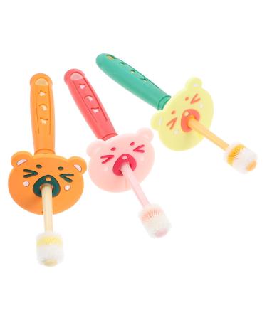 Anneome 3st toothbrush teeth clean oral care for babies cubes for babies baby brush made of silicone tooth cleaning brush manual detergent toddler pp