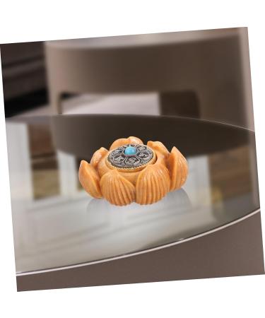 Tovinanna Hand Exercise Platable Lotus Statue - Vintage Woodwork Decor for Meditation & B rodecoration - Small Rosenholz Turntable Decoration - Buy Online on GoSupps.com