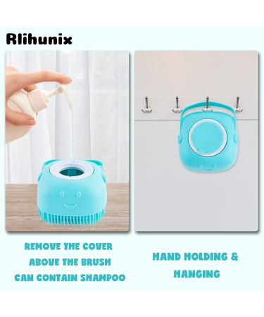 Pet Massage & Grooming Brush | Silicone Dog Shampoo Dispenser for Dogs & Cats | Deshedding Tool for Long & Short Haired Pets - Pink - Buy Online on GoSupps.com