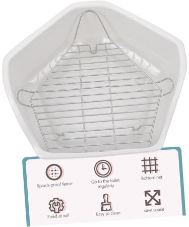 Yardwe Rabbit Toilet Rabbit Bedding Pet Toilet Bunny Bedding Rabbit Potty Hamster Potty Ceramics White 30X26X12.5cm White - Buy Online on GoSupps.com