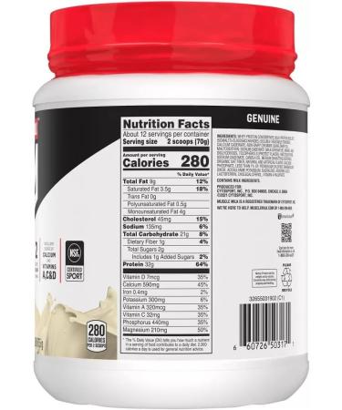 Muscle Milk Lean Muscle Vanilla Creme Protein Powder 1.93 Pound (Pack of 1) - Buy Online on GoSupps.com