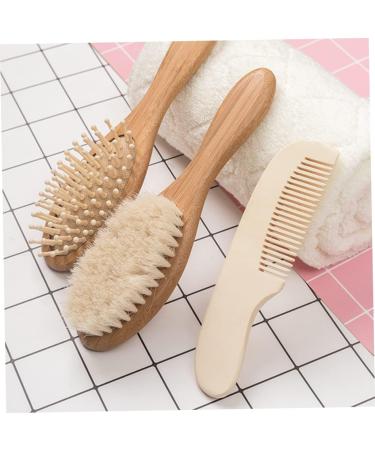 Healeved Wood Tools Scalp Massager Brush Set for Babies - Gentle Massage and Detangling Hairbrush - Buy Online on GoSupps.com