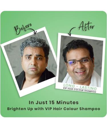 VIP Pack of 6 5 in 1 Natural Color Shampoo Sachets Black 40g - Buy Online on GoSupps.com