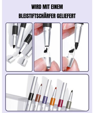  ARCHIDATE Eyeliner Pencil - Quick-drying - Smudge-proof and highly pigmented - Waterproof - Soft lead sharpener built into the end of the pencil - Intense color and long-lasting makeup - Buy Online on GoSupps.com