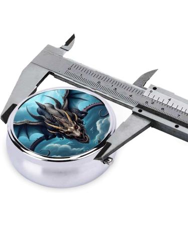 Flying Dragon Round Pill Box | 3 Compartment Travel Organizer | Portable Pill Box for International Travel - Buy Online on GoSupps.com