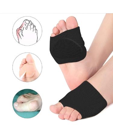 Football Pads & Foot Cushions for Pain Relief | Stretchable Silicone Pads for Plantar Fasciitis & Morton's Neuroma | UK2.5-5.5 (EU35-39) - 1 Pair in Black - Buy Online on GoSupps.com