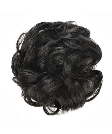 Synthetic hair elastic - chignon effect - hairstyle - hairpieces - hair clips - dark brown color