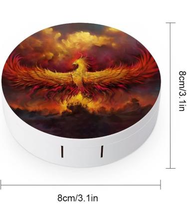 Buy Bagea-Ka Fantasy Phoenix Bird Pattern Contact Lens Case Kit - Eye Care Holder with Mirror Tweezers & Solution Bottle for Travel & Home - Buy Online on GoSupps.com