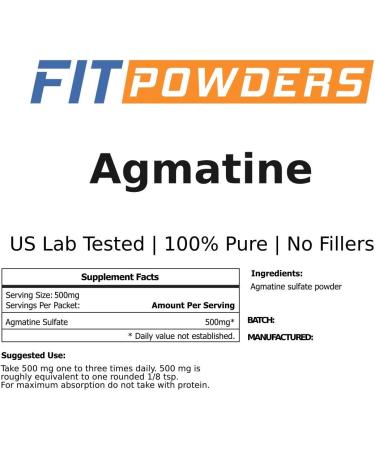 Buy 100% Pure Agmatine Sulfate Powder 250g - Vegan & Gluten-Free | Boost Strength & Pump | Multiple Sizes Available - Buy Online on GoSupps.com