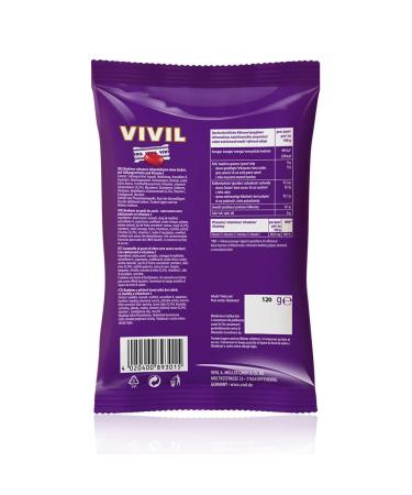 Vivil Black Currant Cough Candies with 11 Herbs - Sugar-Free Vegan 15 Bags of 120g Each - Buy Online on GoSupps.com