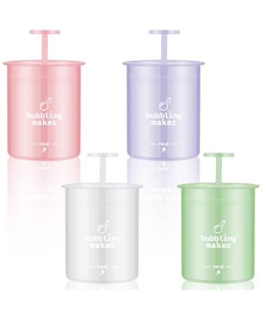 4 Pieces Face Foam Maker Travel Cleanser Face Wash Foamer Convenient Facial Skincare Whip Maker Household Quick Facial Cleansing Tool Lightweight Facial Cleanser Foam Cup for Face Wash Skin Care
