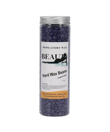 400g/bottle of hard wax pearls for hair removal 7 flavors depilatory hot hardwax bean body hair removal beeswax spells for hair eyebrows facial treatment (blueberry)