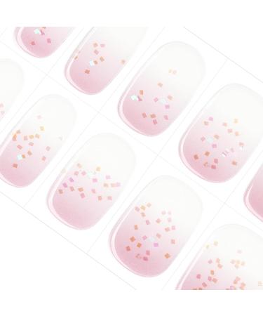 Danni & Toni Morning Dew Gel Nail Foils - Rosa Gradation Sequin UV Sticker Set - Self-Adhesive Nail Wraps for Stunning Designs | 28 Pack - Buy Online on GoSupps.com