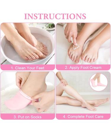 ACWOO Moisturizing Socks Overnight 3 Pairs Cosmetic Lotion Moisturizing Socks for Women and Men Soft Silicone Foot Spa Moisturizing Socks Overnight Absorbing for Dry Cracked Feet - Buy Online on GoSupps.com