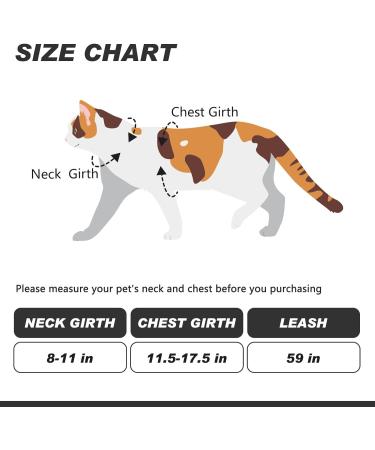 VKPETFR Cat Harness and Leash Set Escape Proof for Walking Adjustable Cute Kitten Harness Leash with Airtag Holder for Small Large Cats Lightweight Soft Walking Travel Harness (Black) - Buy Online on GoSupps.com
