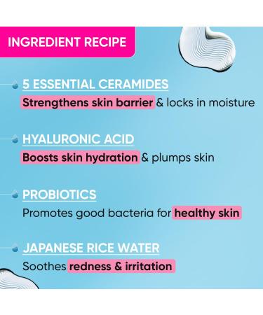 Dot Key Ceramides Moisturizer with Hyaluronic Acid | Intense Hydration & Skin Strengthening | Probiotic & Rice Water Barrier Repair Cream for Dry Normal & Sensitive Skin - 100g - Buy Online on GoSupps.com