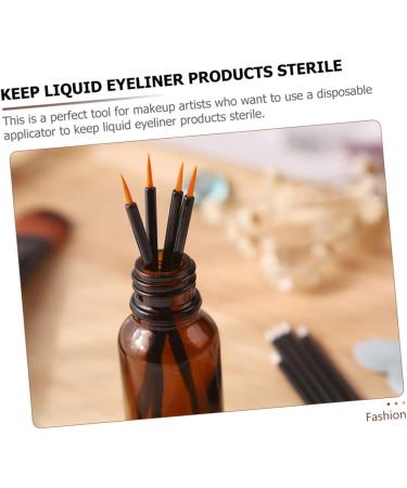 Mipcase 200 pcs Pro Delicate up Eye Eyeliner Refined Girls Fiber Fine Nylon Brush Tools 9x6.5cmx2pcs Blackx2pcs - Buy Online on GoSupps.com