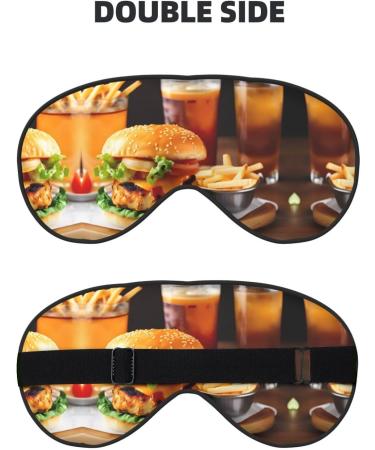 Chicken Leg Burger Sleep Mask - Adjustable & Breathable Eye Mask for Comfort | Fashionable International Shipping - Buy Online on GoSupps.com