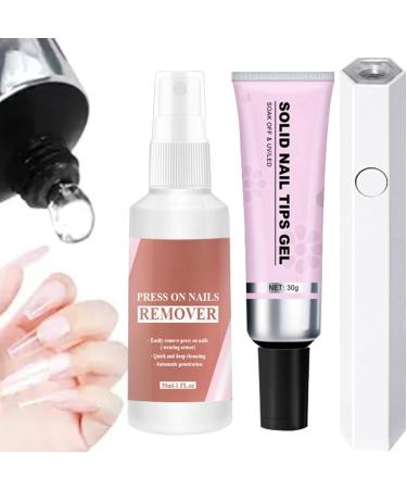  Voihamy Gel Glue for False Nails Solid Nail Glue Gel - Nail Glue Kit for Pressing on Tips | Strong Adhesive Glue for Rhinestones Quick Dry with Remover to Press On - Buy Online on GoSupps.com