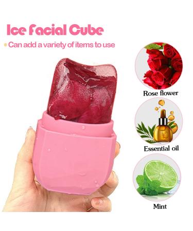 Silicone Ice Roller for Face and Eyes - Facial Beauty Tool for Skin Care, Pore Shrinking, and Skin Brightening (Pink) - Buy Online on GoSupps.com