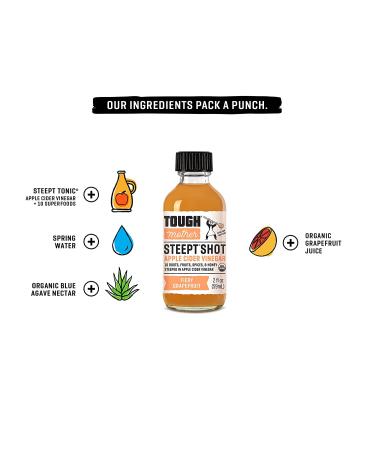 Organic Tough Mother Steept Tonic Wellness Shots - 6-Pack, 2oz Apple Cider Vinegar Superfood Shots with Mother - Raw, Unfiltered, USDA Certified Organic - Buy Online on GoSupps.com