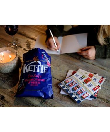 Kettle Chips Sea Salt & Balsamic Vinegar of Modena Sharing Crisps 130g Hand Cooked in Norfolk. Absolutely Nothing Artificial. British Potatoes. Gluten-Free. Suitable for Vegans. - Buy Online on GoSupps.com