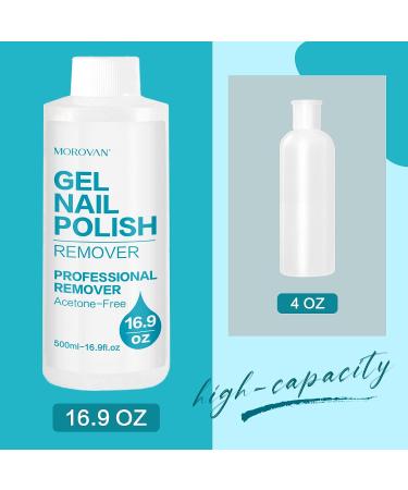 Morovan Gel Nail Polish Remover Kit - Professional Non Acetone Gel Soak Off Remover Set with Cuticle Pusher and Nail Remover Clips - 15 Piece Set - Buy Online on GoSupps.com