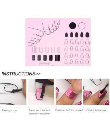 Nail Mat for Nail Tech Manicure Protector Mat for Nail Practice - Nail Manicure Tools Stamping Mat Nail Sticker Guide for Nail Sticker Printing Pink - Buy Online on GoSupps.com