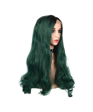 Buy Womens Green Wavy Long Wig - 70s 80s 60s Brazilian Synthetic Curly Cosplay Hair - Buy Online on GoSupps.com