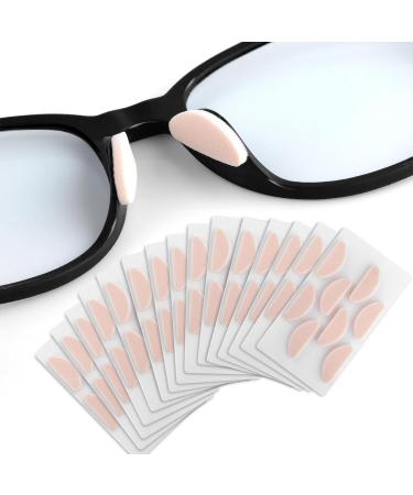 60Pairs Glasses Nose Pads Reusable Stick on Nose Pads for Glasses Adhesive Anti-Slip Foam Eyeglass Nose Pads Comfortably for Sunglasses Glasses (D-Shape) 60pairs Cream